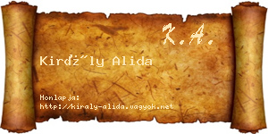 Király Alida névjegykártya